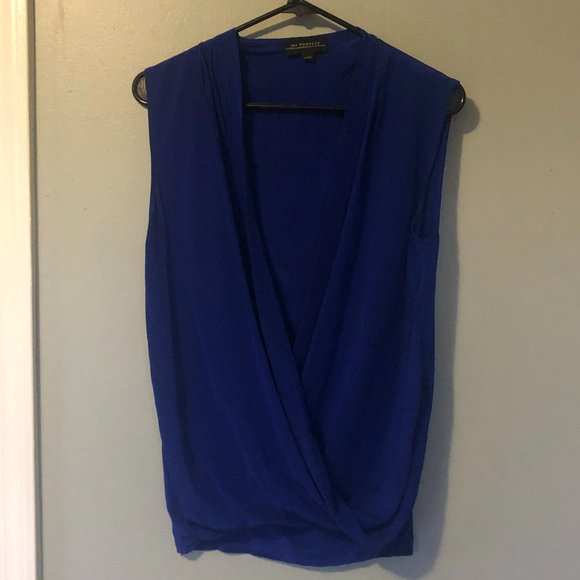 Beautiful Royal Blue Silk Blouse - Picture 2 of 5